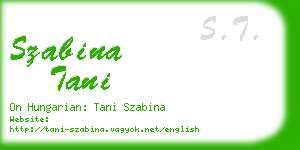 szabina tani business card